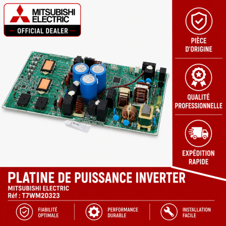 PLATINE DE PUISSANCE INVERTER MITSUBISHI Réf: T7WM20323