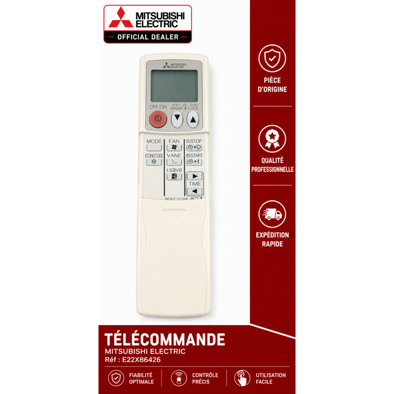 télécommande mitsubishi electric MSZ-GA22VA-E2 MSZ-GA22VA-E3 MSZ-GA25VA-E2 MSZ-GA25VA-E3 MSZ-GA35VA-E2 MSZ-GA35VA-E3