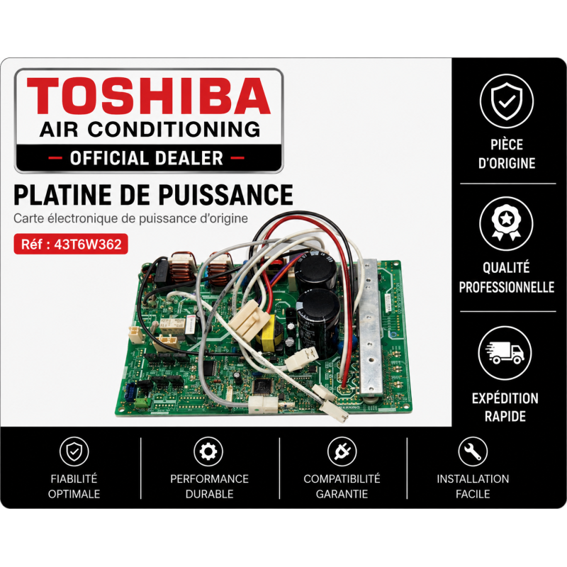 PLATINE DE PUISSANCE TOSHIBA Réf:43T6W362