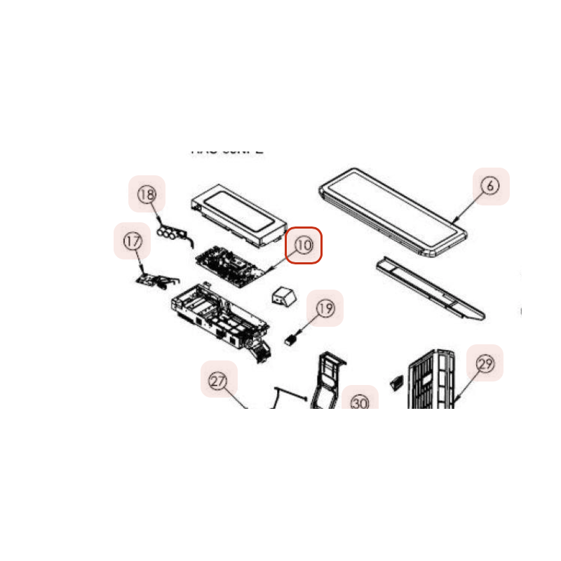 PLATINE DE CONTROLE PWB HITACHI Réf: PMRAC50NPES01