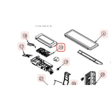 PLATINE DE CONTROLE PWB HITACHI Réf: PMRAC50NPES01