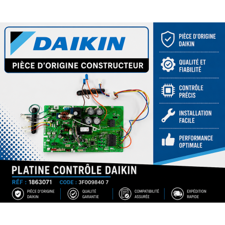 PLATINE CONTROLE  3F009840 7 DAIKIN Ref: 1863071