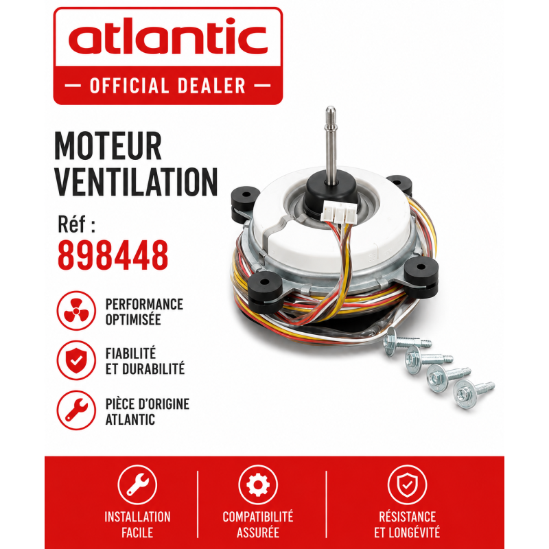 Moteur ventilation climatisation réversible inverter AOYR09LGC Atlantic