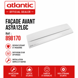 Façade avant climatisation reversible inverter ASYA12LGC Atlantic