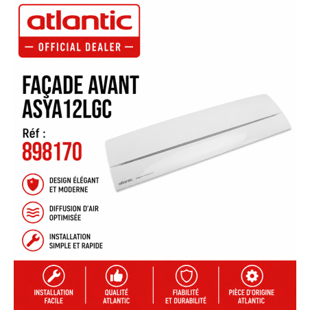Façade avant climatisation reversible inverter ASYA12LGC Atlantic