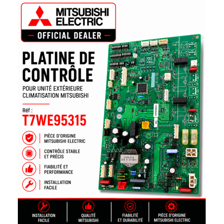 PLATINE DE CONTROLE MITSUBISHI Réf:T7WE95315