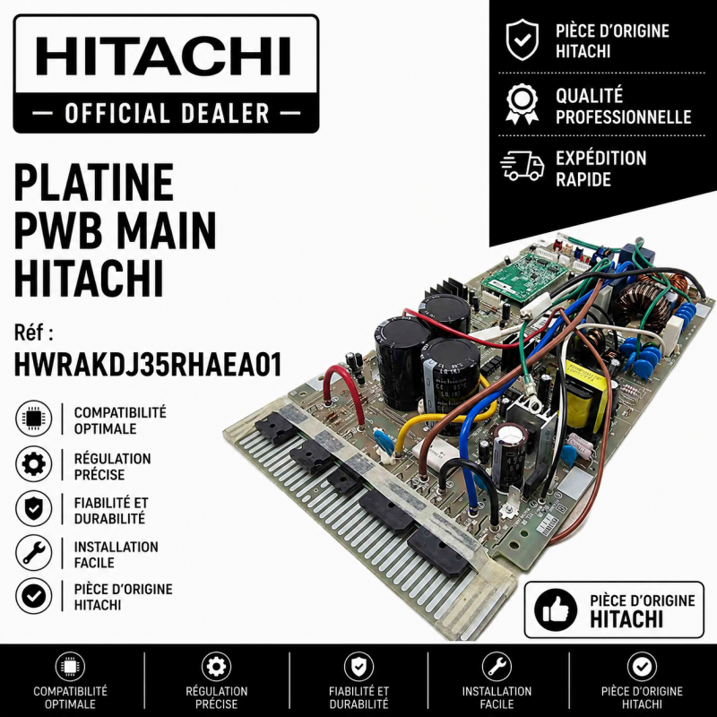 PLATINE PWB MAIN HITACHI Réf : HWRAKDJ35RHAEA01