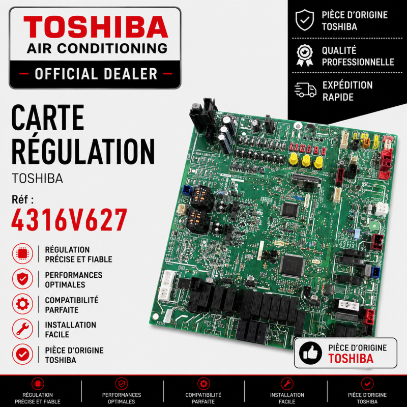 CARTE REGULATION  TOSHIBA Réf: 4316V627