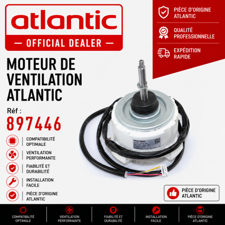 MOTEUR DE VENTILATION ATLANTIC Réf :897446