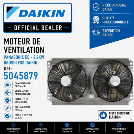 MOTEUR DE VENTILATION  PANASONIC EC - 2.2KW BRUSHLESS DAIKIN Ref: 5045879