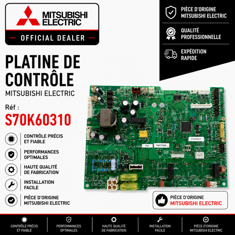 PLATINE DE CONTROLE MITSUBISHI Réf: S70K60310