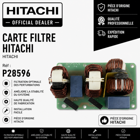 CARTE FILTRE HITACHI Réf :P28596