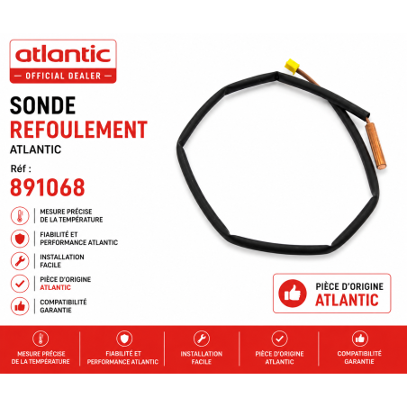 Sonde refoulement climatisation réversible inverter AOYA18LAT3 Atlantic