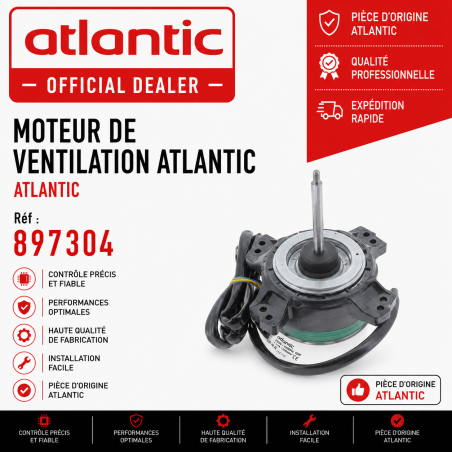 MOTEUR DE VENTILATION ATLANTIC Réf:897304