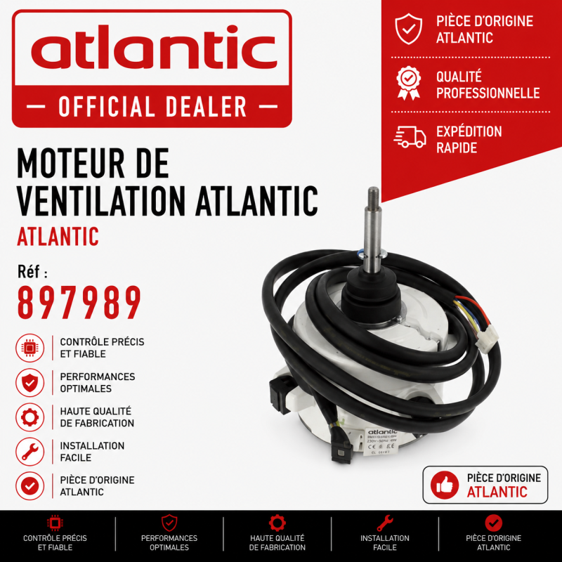 MOTEUR DE VENTILATION ATLANTIC Réf:897989