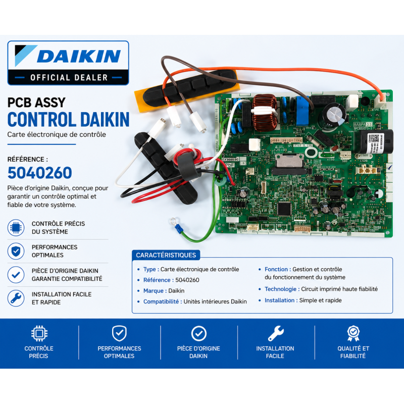 PCB ASSY  CONTROL  DAIKIN Ref: 5040260