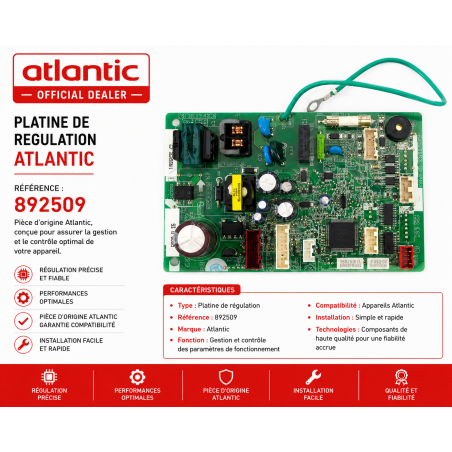 PLATINE DE REGULATION ATLANTIC Réf:892509