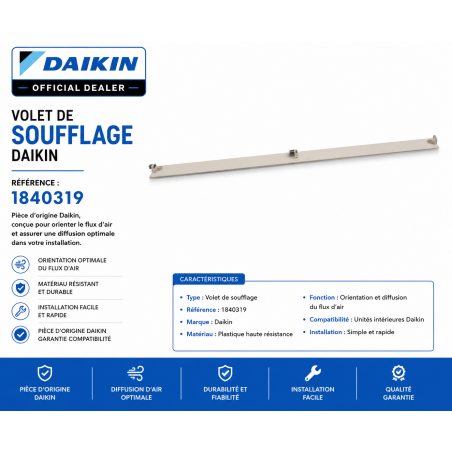 VOLET DE SOUFFLAGE  DAIKIN Ref: 1840319