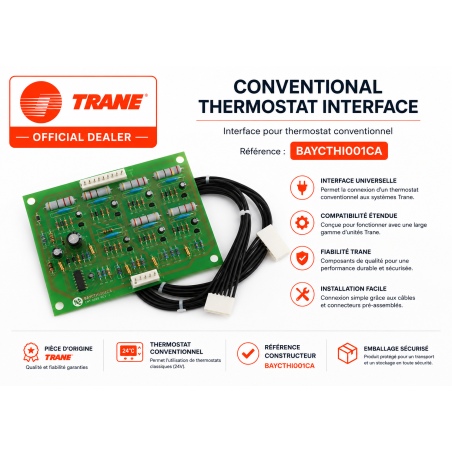 PLATINE INTERFACE  THERMOSTAT TRANE  Réf: BRD00741