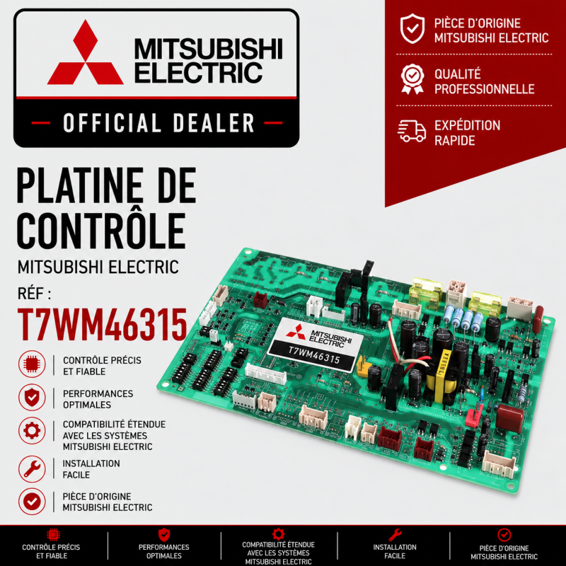 PLATINE DE CONTROLE MITSUBISHI Réf: T7WM46315