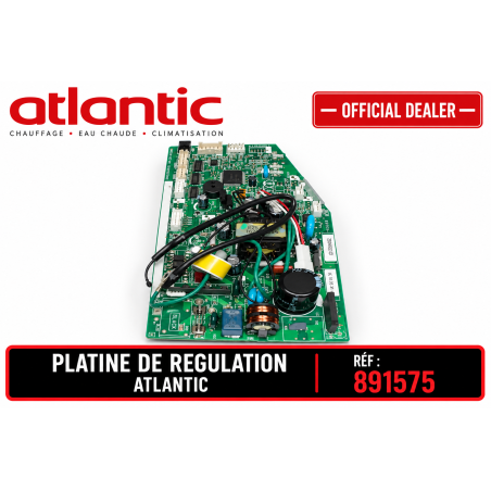 Platine régulation avec sonde de reprise et sonde évaporateur climatisation réversible inverter ASYA24LCC Atlantic