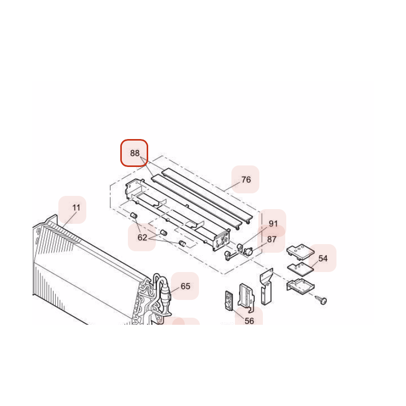 VOLET HAUT HITACHI Réf: RAF25RXBW42
