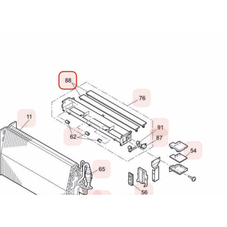 VOLET HAUT HITACHI Réf: RAF25RXBW42