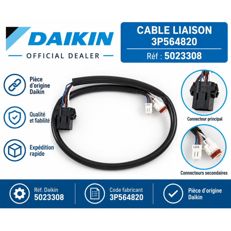 CABLE LIAISON 3P564820  DAIKIN Ref: 5023308