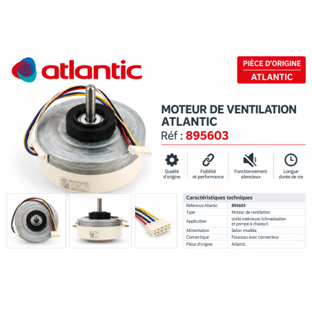 MOTEUR DE VENTILATION ATLANTIC Réf:895603