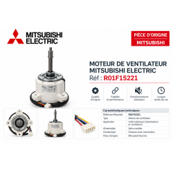 MOTEUR DE VENTILATEUR MITSUSBISHI RÉF:R01F15221
