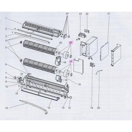 Moteur de turbine tangentielle haut et bas MITSUBISHI MFZ-VA.