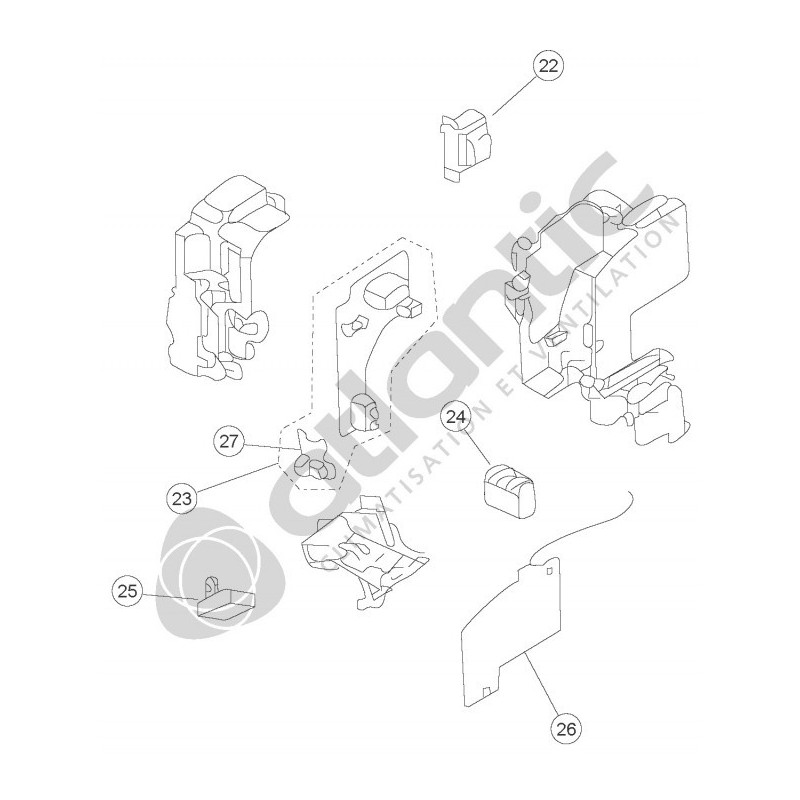 Platine alimentation et IR ATLANTIC 890438