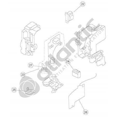 Platine alimentation et IR ATLANTIC 890438