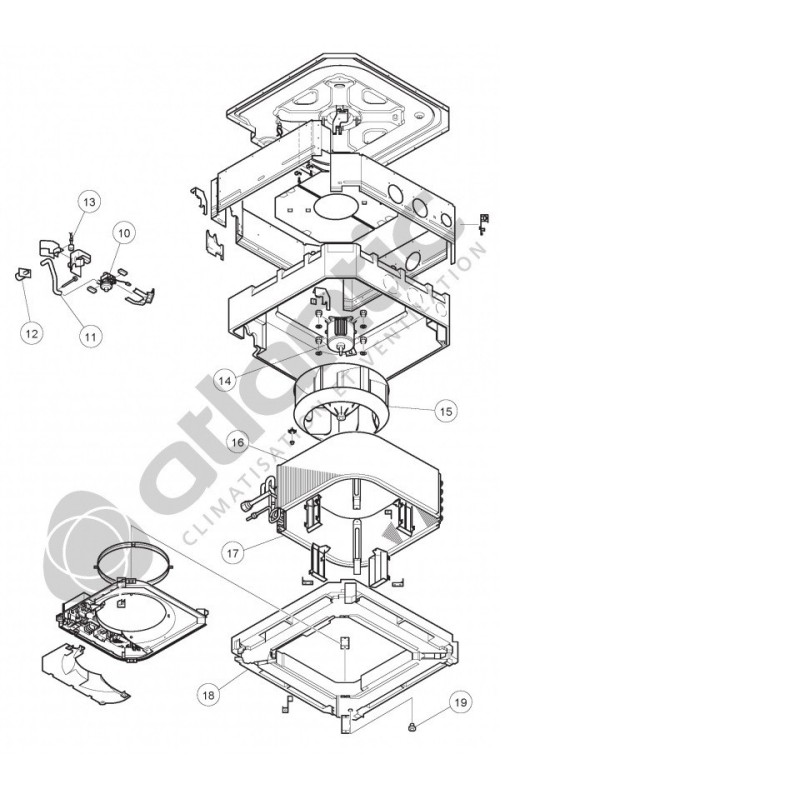 pompe de relevage climatiseur cassette Atlantic Fujitsu
