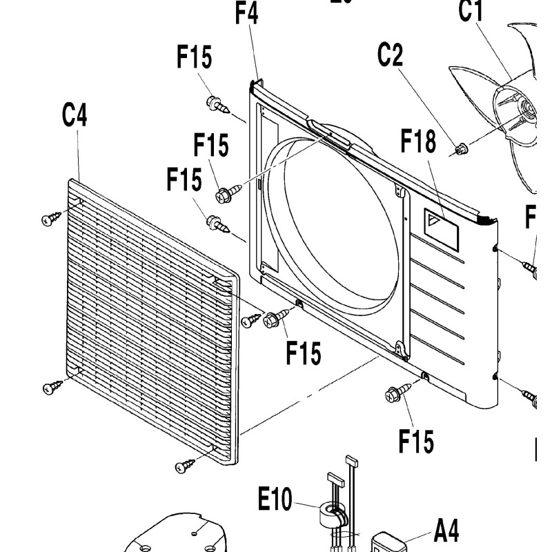 Grille frontale groupe extérieur DAIKIN