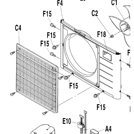 Grille frontale groupe extérieur DAIKIN