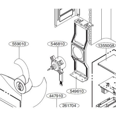 Moteur ventilation extérieur LG