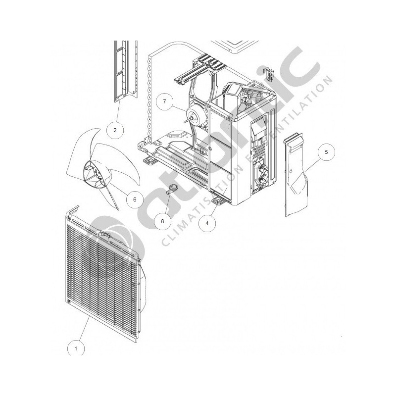 Grille de protection condenseur AOYG12LLC Atlantic