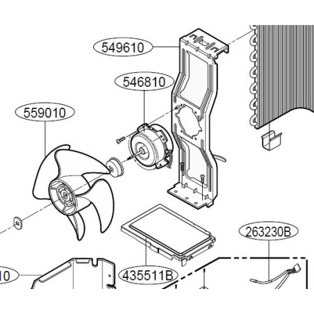 Moteur ventilation extérieur LG