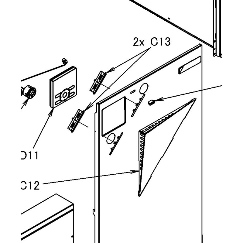 Charnière de volet cache écran ALTHERMA DAIKIN