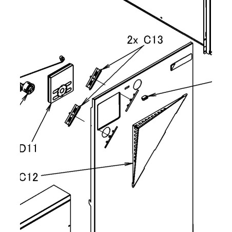 Charnière de volet cache écran ALTHERMA DAIKIN