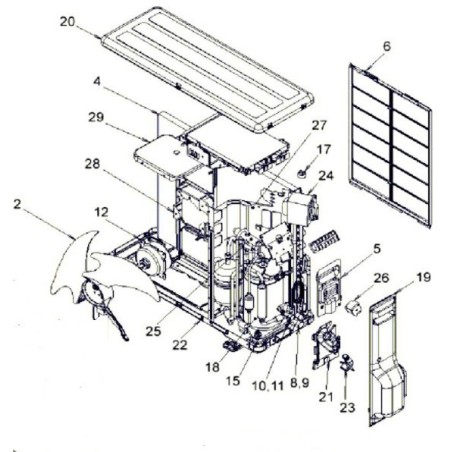 Moteur ventilateur extérieur Toshiba
