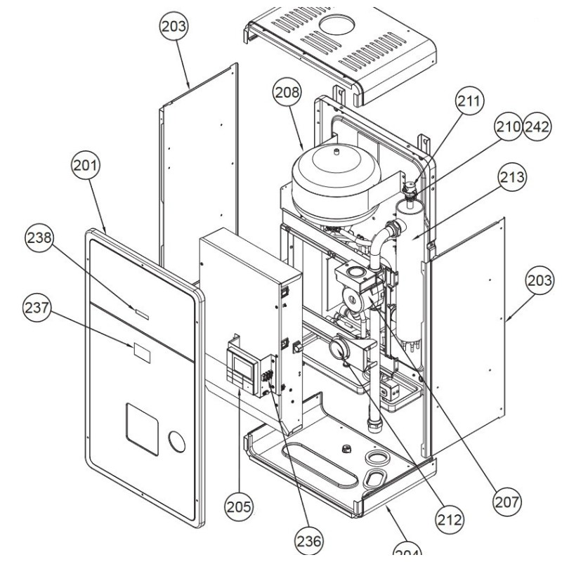 vase d'expansion pour pompe à chaleur ESTIA TOSHIBA réf:37542710