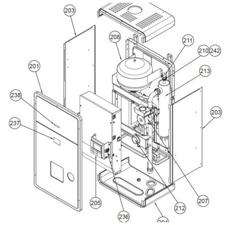 vase d'expansion pour pompe à chaleur ESTIA TOSHIBA réf:37542710