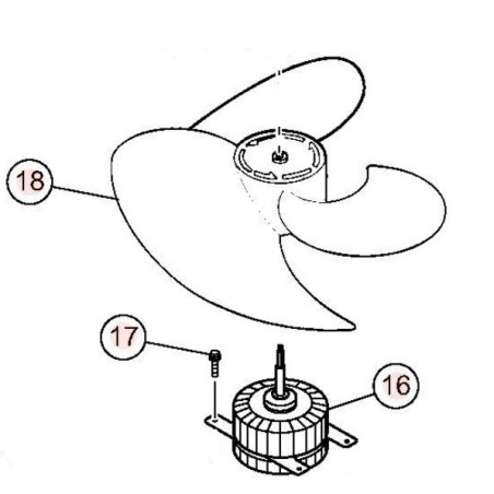 Moteur ventilateur HITACHI réf: P28481