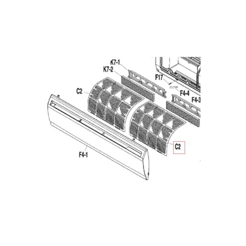 FILTRE A AIR   1P199675 1 DAIKIN Ref: 1839977