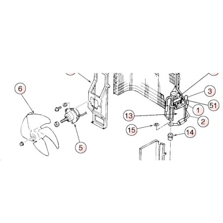 MOTEUR VENTILATEUR HITACHI réf:PMRAC10C7S03
