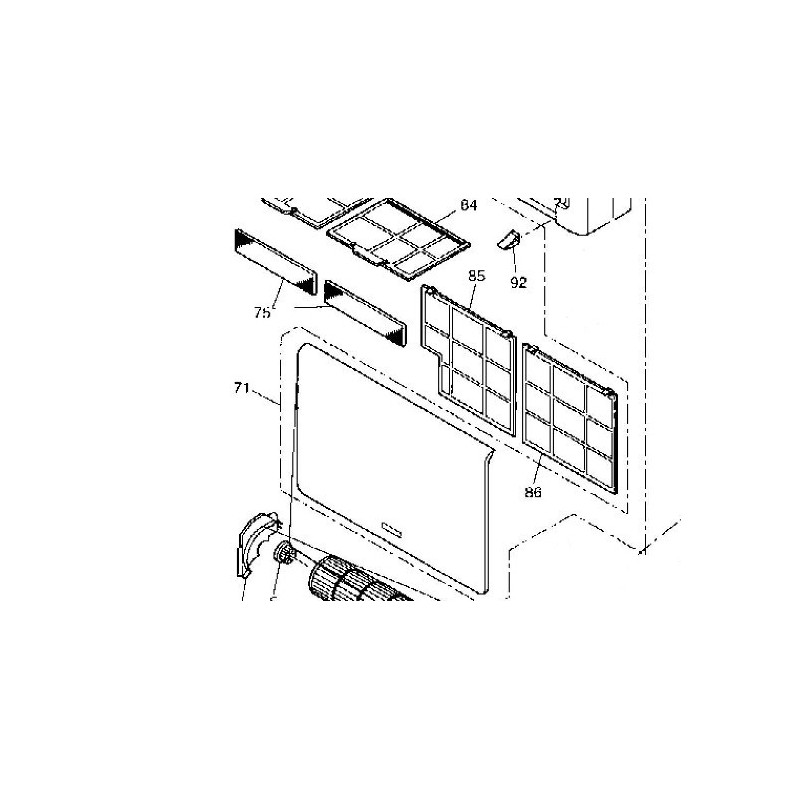 filtre à air, ambiothermeur, HITACHI, THERMOSEME, AMBIO, RAF, TIB, ATI, NH4, NH5, pièce détachée