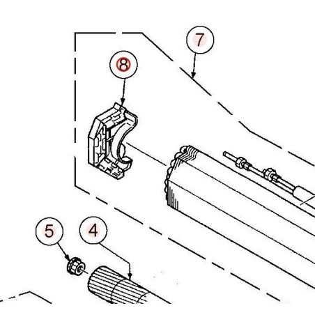 SUPPORT PLASTIQUE HITACHI réf:PMRAS51CHA1020