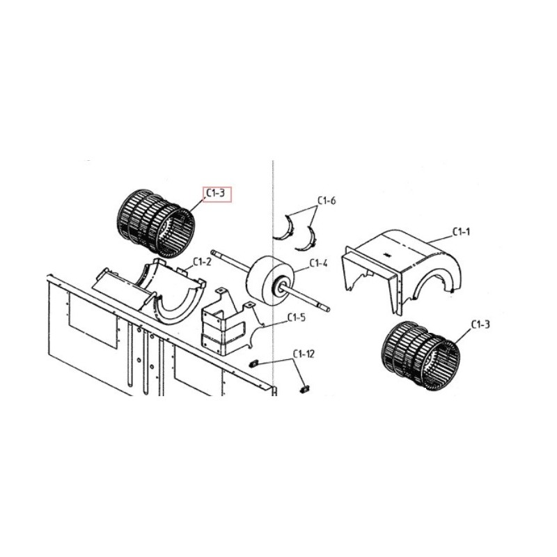 ENSEMBLE TURBINE DE VENTIL 2P195989 4 DAIKIN Ref: 5001304
